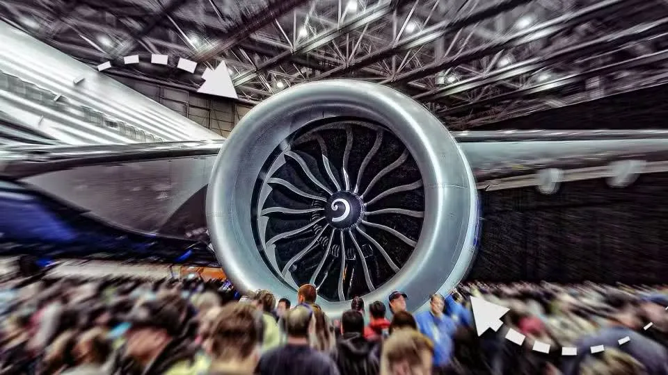 Двигатель GE9X. Фото: Dan Nevill | Wikimedia Commons, Simple Flying
